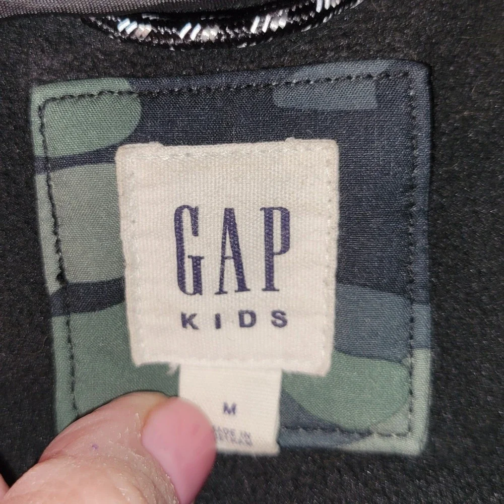 Gap Kids‎ Camo Hooded Zip Up Jacket w/ Fleece Lining